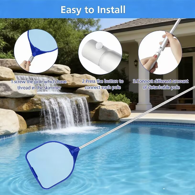 Portable Handheld Cleaning Too - Pool Skimmer Net ulasan dan harga