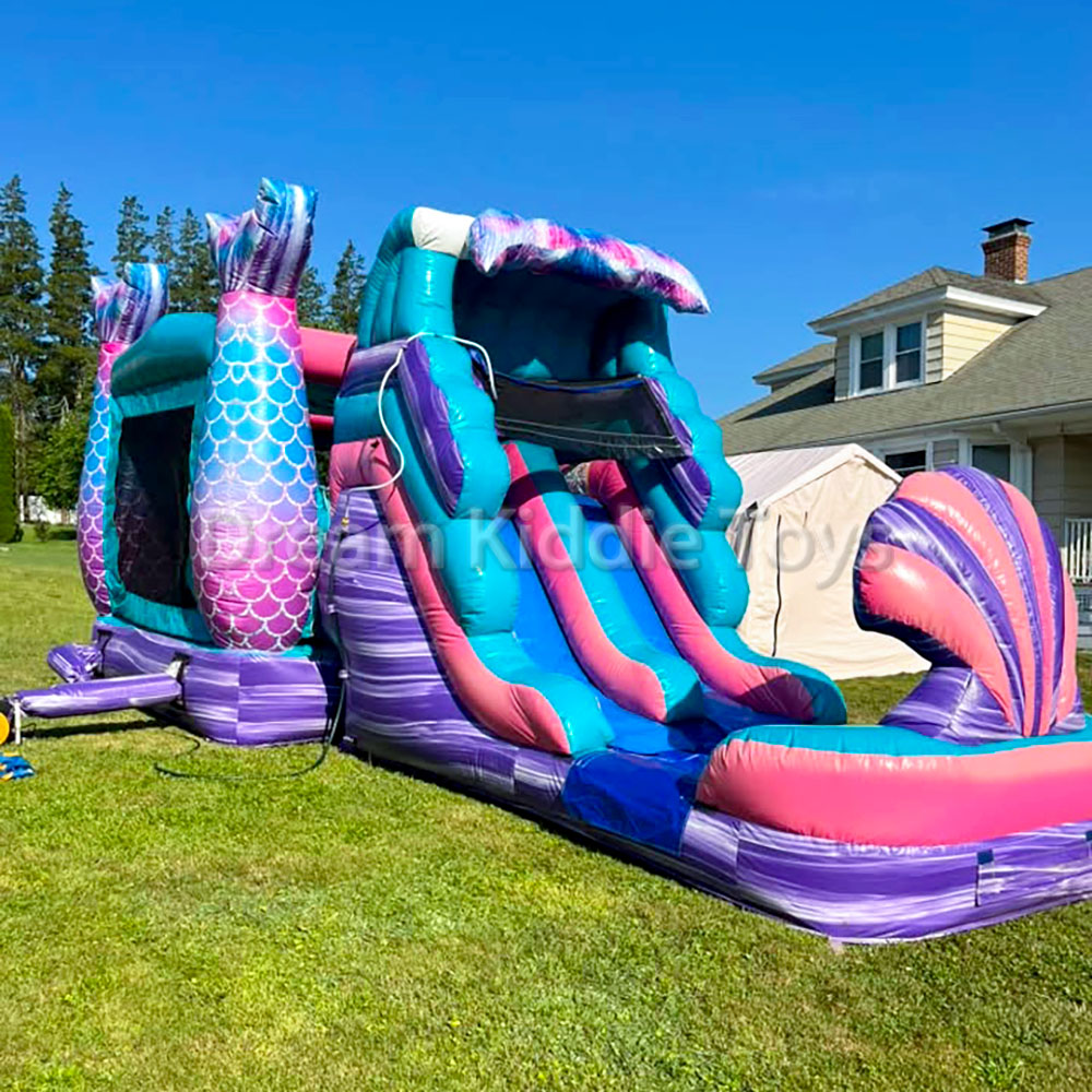 Commercial Mermaid Bounce Hous - Water Slide Inflatable ulasan dan harga