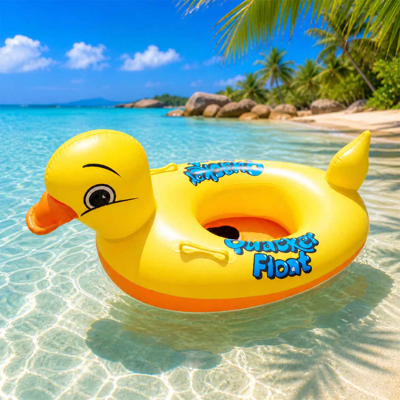 1PC Inflatable Duck Pool Float - Pool Float Ring Inflatable ulasan dan harga