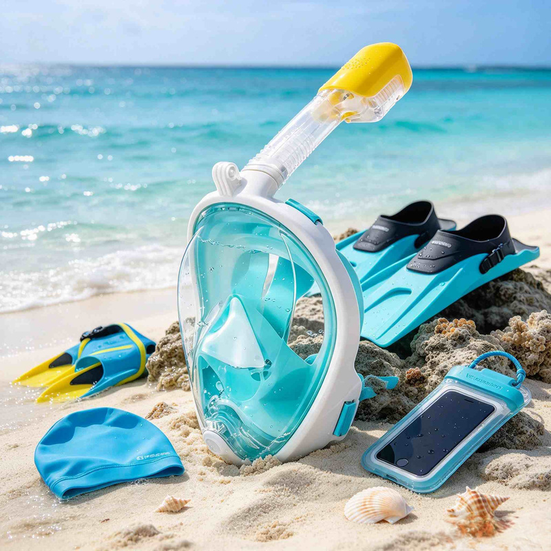 Dry Type Anti-Fog Full Face Sn - Snorkel Mask Full Face ulasan dan harga