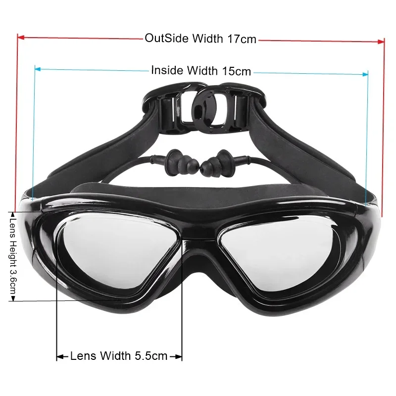Myopia Swimming Glasses with A - Swim Goggles Anti Fog Uv ulasan dan harga