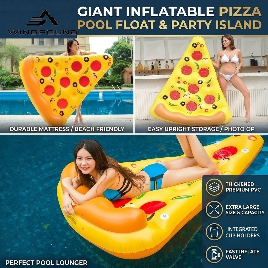 Giant Inflatable Pizza Pool Fl - Pool Lounger Inflatable ulasan dan harga