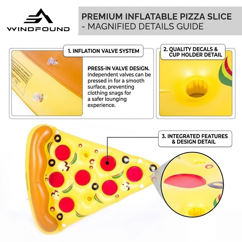 Giant Inflatable Pizza Pool Fl - Pool Lounger Inflatable ulasan dan harga