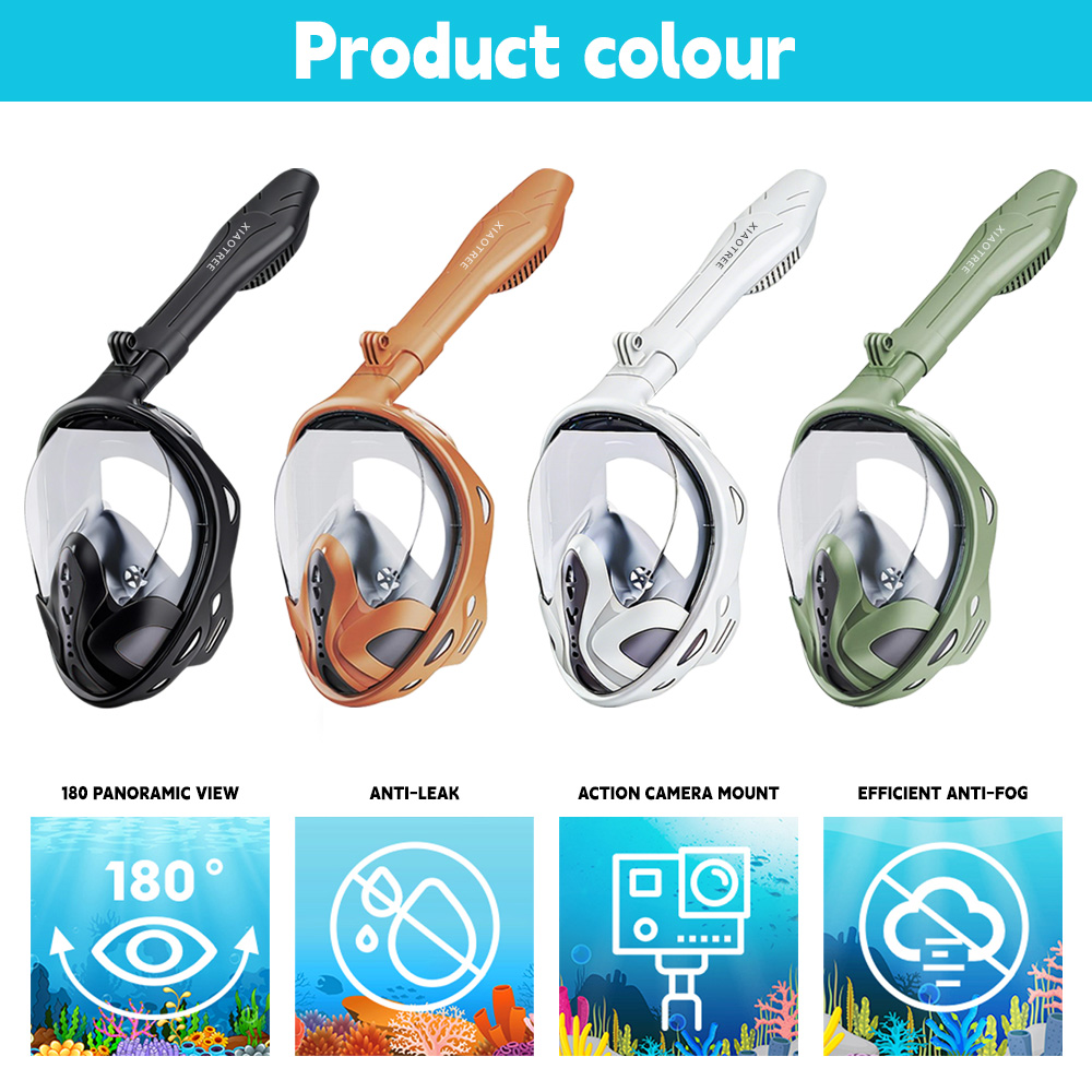 XIAOTREE Full Face Snorkel Mas - Snorkel Mask Full Face ulasan dan harga